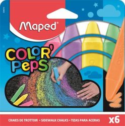 MAPED Aszfaltkréta, MAPED "Color'Peps", 6 különböző szín MAPED Aszfaltkréta, MAPED "Color'Peps", 6 különböző szín
