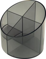 HELIT Írószertartó, 4 részes, HELIT "Economy", füstszínű HELIT Írószertartó, 4 részes, HELIT "Economy", füstszínű