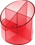 HELIT Írószertartó, 4 részes, HELIT "Economy", áttetsző piros HELIT Írószertartó, 4 részes, HELIT "Economy", áttetsző piros
