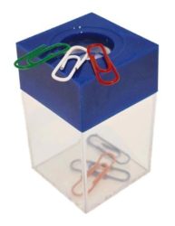 . Gemkapocstartó, mágneses, átlátszó-kék . Gemkapocstartó, mágneses, átlátszó-kék