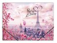   PANTA PLAST Gumis mappa, 15 mm, PP, A4, PANTA PLAST "Take me to Paris"