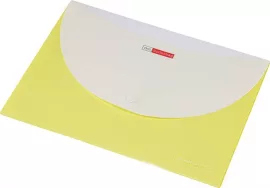 PANTA PLAST Irattartó tasak, A4, PP, patentos, két zsebes, 200 mikron, PANTA PLAST, sárga