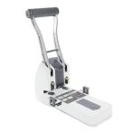   RAPESCO Lyukasztó, nagyteljesítményű, kétlyukú, 150 lap, könnyített lyukasztás, RAPESCO "ECO P2200", fehér