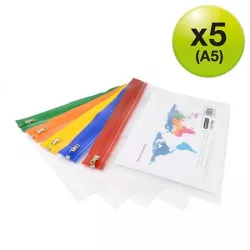 RAPESCO Rendszerező tasak, A5, cipzáras, RAPESCO, "Zippi", vegyes színek