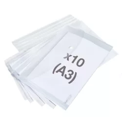 RAPESCO Irattartó tasak, A3, PP, patentos, RAPESCO "Eco", áttetsző