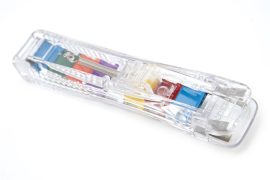 RAPESCO Kapocsadagoló, színes kapcsokkal, RAPESCO, "Supaclip 40", átlátszó RAPESCO Kapocsadagoló, színes kapcsokkal, RAPESCO, "Supaclip 40", átlátszó