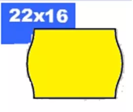 BLITZ Árazószalag, 22x16 mm, BLITZ, sárga