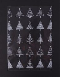 . Celofán tasak, BOPP, 180x450 mm, karácsonyi mintás