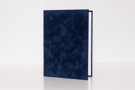 . Oklevéltartó, A4, exkluzív, plüss, kék . Oklevéltartó, A4, exkluzív, plüss, kék