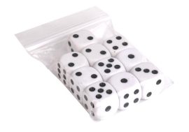 . Dobókocka, műanyag, 10 darab . Dobókocka, műanyag, 10 darab