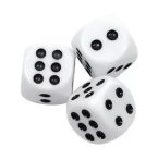 . Dobókocka, műanyag, 3 darab . Dobókocka, műanyag, 3 darab