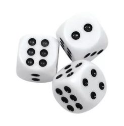 . Dobókocka, műanyag, 3 darab . Dobókocka, műanyag, 3 darab