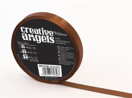 . Szatén szalag, 12 mm x 32 m, bronz . Szatén szalag, 12 mm x 32 m, bronz
