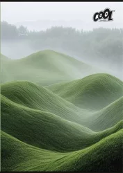 COOL BY VICTORIA Füzet, tűzött, A4, sima, 80 lap, COOL BY VICTORIA "Green Calm"