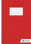VICTORIA PAPER Spirálfüzet, A4, kockás, 70 lap, VICTORIA PAPER VICTORIA PAPER Spirálfüzet, A4, kockás, 70 lap, VICTORIA PAPER