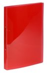   VIQUEL Gyűrűs könyv, 2 gyűrű, 20 mm, A4, PP, VIQUEL "Propyglass", piros