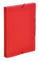   VIQUEL Gumis mappa, 30 mm, PP, A4, VIQUEL "Coolbox", áttetsző piros