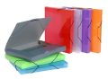   VIQUEL Gumis mappa, 30 mm, PP, A4, VIQUEL "Coolbox", áttetsző  vegyes színek