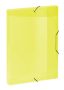   VIQUEL Gumis mappa, 30 mm, PP, A4, VIQUEL "Coolbox", áttetsző sárga
