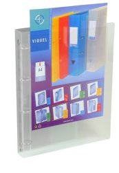 VIQUEL Gyűrűs könyv, panorámás, 4 gyűrű, 25 mm, A4, PP, VIQUEL "Propyglass Perso", víztiszta VIQUEL Gyűrűs könyv, panorámás, 4 gyűrű, 25 mm, A4, PP, VIQUEL "Propyglass Perso", víztiszta