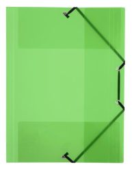 VIQUEL Gumis mappa, 15 mm, PP, A4, VIQUEL "Propyglass", zöld