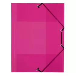 VIQUEL Gumis mappa, 15 mm, PP, A4, VIQUEL "Propyglass", málnapiros