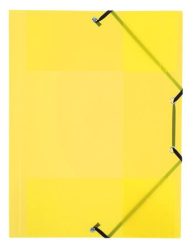 VIQUEL Gumis mappa, 15 mm, PP, A4, VIQUEL "Propyglass", sárga