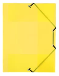 VIQUEL Gumis mappa, 15 mm, PP, A4, VIQUEL "Propyglass", sárga