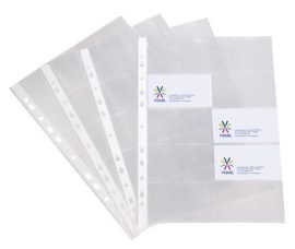 VIQUEL Névjegytartó genotherm, lefűzhető, A4, 100 mikron, víztiszta, 20 férőhelyes, VIQUEL VIQUEL Névjegytartó genotherm, lefűzhető, A4, 100 mikron, víztiszta, 20 férőhelyes, VIQUEL