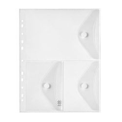 VIQUEL Irattartó tasak, A4, PP, patentos, 3 rekeszes, VIQUEL "Pockets", áttetsző VIQUEL Irattartó tasak, A4, PP, patentos, 3 rekeszes, VIQUEL "Pockets", áttetsző