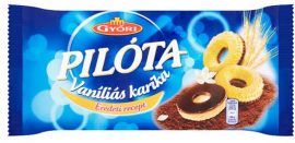 GYŐRI Vaníliás karika, 300 g, GYŐRI " Pilóta", étcsokoládés GYŐRI Vaníliás karika, 300 g, GYŐRI " Pilóta", étcsokoládés