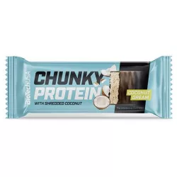 BIOTECH USA Fehérjeszelet, gluténmentes, 50g, BIOTECH USA "Chunky Protein Bar", Coconut Dream