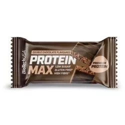 BIOTECH USA Fehérjeszelet, gluténmentes, 45g, BIOTECH USA "Protein Max", dupla csokoládé