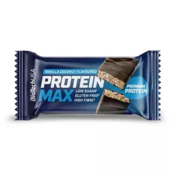 BIOTECH USA Fehérjeszelet, gluténmentes, 45g, BIOTECH USA "Protein Max", kókusz-vanília