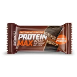 BIOTECH USA Fehérjeszelet, gluténmentes, 45g, BIOTECH USA "Protein Max", sós karamell
