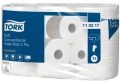  TORK Toalettpapír, T4 rendszer, 3 rétegű, 12 cm átmérő, Premium, TORK "Soft", fehér