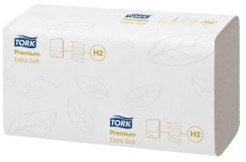 TORK Kéztörlő, Interfold hajtás, H2 rendszer, 2 rétegű, 100 lap, Premium, TORK "Xpress Extra Soft Multifold", fehér TORK Kéztörlő, Interfold hajtás, H2 rendszer, 2 rétegű, 100 lap, Premium, TORK "Xpress Extra Soft Multifold", fehér