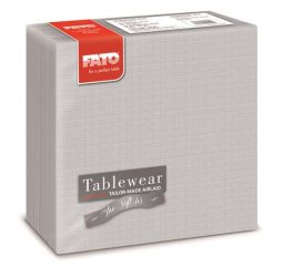 FATO Szalvéta, 1/4 hajtogatott, 40x40 cm, FATO "Airlaid Shade", ezüst