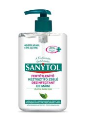 SANYTOL Kézfertőtlenítő gél, pumpás, 250 ml, SANYTOL SANYTOL Kézfertőtlenítő gél, pumpás, 250 ml, SANYTOL