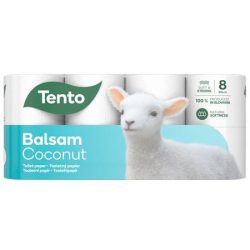 TENTO Toalettpapír, 3 rétegű, kistekercses, 8 tekercs, TENTO "Balsam Coconut", fehér TENTO Toalettpapír, 3 rétegű, kistekercses, 8 tekercs, TENTO "Balsam Coconut", fehér