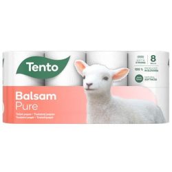 TENTO Toalettpapír, 3 rétegű, kistekercses, 8 tekercs, TENTO "Balsam Pure", fehér TENTO Toalettpapír, 3 rétegű, kistekercses, 8 tekercs, TENTO "Balsam Pure", fehér