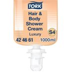   TORK Folyékony szappan, 1 l, S4 rendszer, TORK "Luxury", tusoláshoz és hajmosáshoz