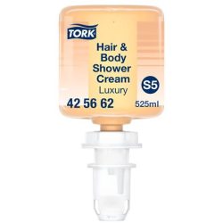 TORK Krémtusfürdő és sampon, 0,525 l, S5 rendszer, Premium, TORK "Mini Luxus", borostyán TORK Krémtusfürdő és sampon, 0,525 l, S5 rendszer, Premium, TORK "Mini Luxus", borostyán