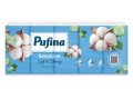   PUFINA Papír zsebkendő, 3 rétegű, 10x10 db, PUFINA "Sensitive"