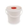   . Vödör szöszmentes törlőkendő adagolásához, visszazárható fedéllel, 6,5 l, fehér