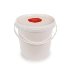 . Vödör szöszmentes törlőkendő adagolásához, visszazárható fedéllel, 6,5 l, fehér . Vödör szöszmentes törlőkendő adagolásához, visszazárható fedéllel, 6,5 l, fehér