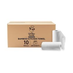 CHEEKY PANDA Háztartási papírtörlő, bambusz, 2 rétegű, 100 lap, 10 tekercses, CHEEKY PANDA, fehér CHEEKY PANDA Háztartási papírtörlő, bambusz, 2 rétegű, 100 lap, 10 tekercses, CHEEKY PANDA, fehér