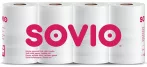   SOVIO Toalettpapír, 3 rétegű, 250 lap, 27,5 m, 8 tekercs, SOVIO, hófehér