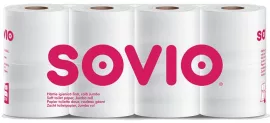 SOVIO Toalettpapír, 3 rétegű, 250 lap, 27,5 m, 8 tekercs, SOVIO, hófehér