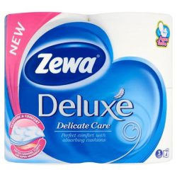 ZEWA Toalettpapír, 3 rétegű, kistekercses, 4 tekercs, ZEWA "Deluxe", fehér ZEWA Toalettpapír, 3 rétegű, kistekercses, 4 tekercs, ZEWA "Deluxe", fehér
